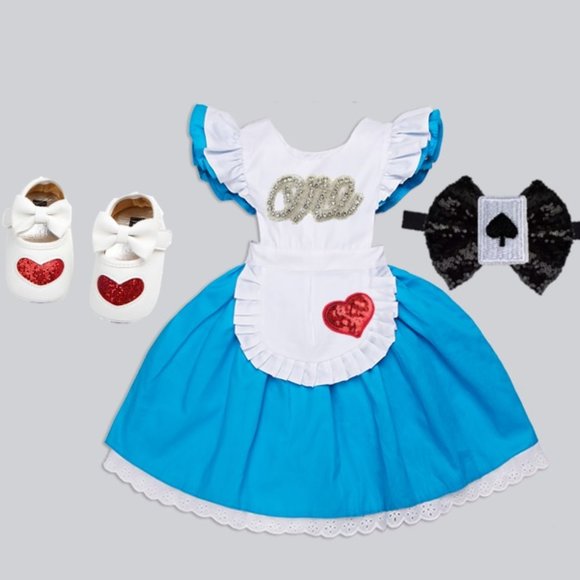 white christmas dresses Little Adventures Alice with Headband Costume main image 1